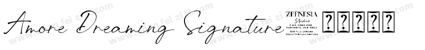 Amore Dreaming Signature字体转换